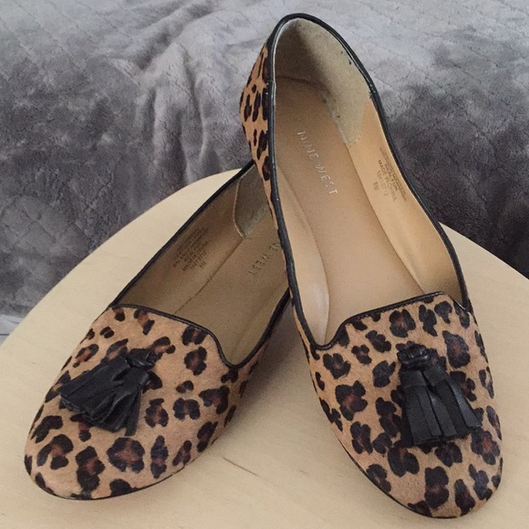 nine west leopard flats